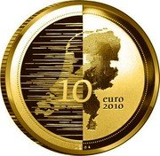 Netherlands 10 Euro Beatrix. Waterland 2010 Proof KM# 302 10 EURO 2010 coin reverse