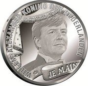 Netherlands 10 Euro Willem-Alexander Coronation 2013 KM# 339 WILLEM-ALEXANDER KONING DER NEDERLANDEN JE MAIN coin obverse Netherlands 10 Euro Willem-Alexander Coronation 2013 KM# 339 WILLEM-ALEXANDER KONING DER NEDERLANDEN JE MAIN coin obverse