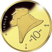Netherlands 10 Euro 200th Anniversary of the Battle of Waterloo 2015 Proof KM# 367 WATERLOO 1815 EU 10 RO coin reverse Netherlands 10 Euro 200th Anniversary of the Battle of Waterloo 2015 Proof KM# 367 WATERLOO 1815 EU 10 RO coin reverse