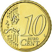 Netherlands 10 Euro Cent Queen Beatrix l 2011 Proof KM# 268 10 EURO CENT LL coin reverse Netherlands 10 Euro Cent Queen Beatrix l 2011 Proof KM# 268 10 EURO CENT LL coin reverse