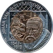 Netherlands 10 euro Johan van Oldenbarnevelt. 1997 X# 139 JOHAN VAN OLDERBARNEVELT 1547 1619 coin reverse