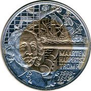 Netherlands 10 euro Maarten Tromp 1998 X# 145 MAARTEN HARPERTSZ TROMP 1598 - 1653 coin obverse
