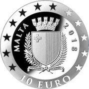 Malta 10 Euro (Valletta - European Capital of Culture) 2018 MALTA 10 EURO coin obverse