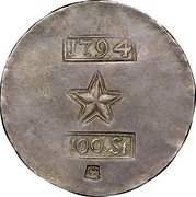 Netherlands 100 Stuivers Maastricht City 1794 KM# 10.1 1794 100ST LE coin obverse