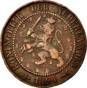 Netherlands 2 1/2 Cent Wilhelmina I 1894 Halberd KM# 108.2 KONINGRIJK DER NEDERLANDEN 1898 coin obverse Netherlands 2 1/2 Cent Wilhelmina I 1894 Halberd KM# 108.2 KONINGRIJK DER NEDERLANDEN 1898 coin obverse