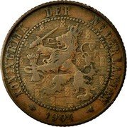 Netherlands 2 1/2 Cent Wilhelmina I 1904 KM# 134 KONINGRIJK DER NEDERLANDEN 1906 coin obverse Netherlands 2 1/2 Cent Wilhelmina I 1904 KM# 134 KONINGRIJK DER NEDERLANDEN 1906 coin obverse