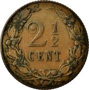 Netherlands 2 1/2 Cent Wilhelmina I 1904 KM# 134 2 1/2 CENT coin reverse Netherlands 2 1/2 Cent Wilhelmina I 1904 KM# 134 2 1/2 CENT coin reverse