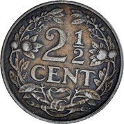 Netherlands 2 1/2 Cent Wilhelmina I 1913 KM# 150 2 1/2 CENT coin reverse Netherlands 2 1/2 Cent Wilhelmina I 1913 KM# 150 2 1/2 CENT coin reverse