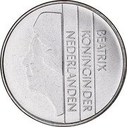 Netherlands 2-1/2 Gulden Beatrix 1991 Proof KM# 206 BEATRIX KONINGIN DER NEDERLANDEN coin obverse Netherlands 2-1/2 Gulden Beatrix 1991 Proof KM# 206 BEATRIX KONINGIN DER NEDERLANDEN coin obverse