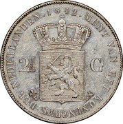 Netherlands 2 1/2 Gulden William II 1842 Fleur de lis KM# 69.1 MUNT VAN HET KONINGRIJK DER NEDERLANDEN 1842 2 1/2 G coin reverse Netherlands 2 1/2 Gulden William II 1842 Fleur de lis KM# 69.1 MUNT VAN HET KONINGRIJK DER NEDERLANDEN 1842 2 1/2 G coin reverse
