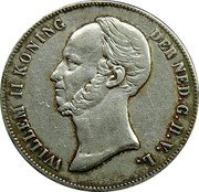 Netherlands 2 1/2 Gulden Willem II 1848 Sword KM# 69.2 WILLEM II KONING DER NED. G.H.V.L. coin obverse Netherlands 2 1/2 Gulden Willem II 1848 Sword KM# 69.2 WILLEM II KONING DER NED. G.H.V.L. coin obverse