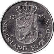 Netherlands 2-1/2 Gulden Coronation of Queen Beatrix 1980 KM# 201 19 80 NEDERLAND 2 1/2 GULDEN coin reverse Netherlands 2-1/2 Gulden Coronation of Queen Beatrix 1980 KM# 201 19 80 NEDERLAND 2 1/2 GULDEN coin reverse