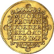 Netherlands 2 Ducats 1748 KM# 47.1 Holland Province Standard Coinage MO:ORD PROVIN FOEDER BELG AD LEG IMP coin reverse Netherlands 2 Ducats 1748 KM# 47.1 Holland Province Standard Coinage MO:ORD PROVIN FOEDER BELG AD LEG IMP coin reverse