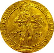 Netherlands 2 Ducats Standing Armored Knight with Arrows 1778 KM# 53.4 CONCORDIA RES PAR CRES W(EST)F(RI) coin obverse Netherlands 2 Ducats Standing Armored Knight with Arrows 1778 KM# 53.4 CONCORDIA RES PAR CRES W(EST)F(RI) coin obverse