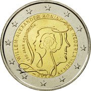 Netherlands 2 Euro 200 years Kingdom of the Netherlands 2013 KM# 324 WILLEM-ALEXANDER KONING DER NEDERLANDEN 200 JAAR KONINKRIJK 2013 coin obverse Netherlands 2 Euro 200 years Kingdom of the Netherlands 2013 KM# 324 WILLEM-ALEXANDER KONING DER NEDERLANDEN 200 JAAR KONINKRIJK 2013 coin obverse