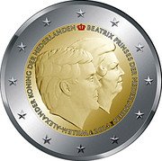 Netherlands 2 Euro (Willem-Alexander Accession) KM# 356a WILLEM-ALEXANDER KONING DER NEDERLANDEN BEATRIX PRINSES DER NEDERLANDEN 2014 coin obverse Netherlands 2 Euro (Willem-Alexander Accession) KM# 356a WILLEM-ALEXANDER KONING DER NEDERLANDEN BEATRIX PRINSES DER NEDERLANDEN 2014 coin obverse