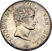 Netherlands 2½ gulden Louis Napoleon Bonaparte 1808 KM# 32 KONINGRIJK HOLLAND 2 1/2 G N 1808 coin obverse Netherlands 2½ gulden Louis Napoleon Bonaparte 1808 KM# 32 KONINGRIJK HOLLAND 2 1/2 G N 1808 coin obverse