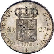 Netherlands 2½ gulden Louis Napoleon Bonaparte 1808 KM# 32 LODEW NAP KON VAN HOLL coin reverse Netherlands 2½ gulden Louis Napoleon Bonaparte 1808 KM# 32 LODEW NAP KON VAN HOLL coin reverse