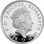 UK 2 Pounds Seymour Panther 2022 Proof ELIZABETH II D G REG FID DEF 2 POUNDS JC coin obverse UK 2 Pounds Seymour Panther 2022 Proof ELIZABETH II D G REG FID DEF 2 POUNDS JC coin obverse