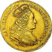 Netherlands 2 Souverains D'or Carlos III 1711 Hand KM# 135 CAROLVS III D G HISP ET INDIAR REX coin obverse