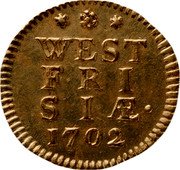 Netherlands 2 Stuivers 1702 Rosette KM# 101a West Friesland Province Standard Coinage coin obverse
