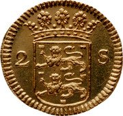 Netherlands 2 Stuivers 1702 Rosette KM# 101a West Friesland Province Standard Coinage coin reverse