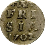 Netherlands 2 Stuivers West Friesia 1702 Rosette KM# 101 WEST FRISIA 1702 coin reverse Netherlands 2 Stuivers West Friesia 1702 Rosette KM# 101 WEST FRISIA 1702 coin reverse