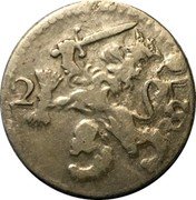 Netherlands 2 Stuivers 1712 Knight on horse KM# 26.4 Gelderland Province Standart Coinage 2 S coin obverse Netherlands 2 Stuivers 1712 Knight on horse KM# 26.4 Gelderland Province Standart Coinage 2 S coin obverse