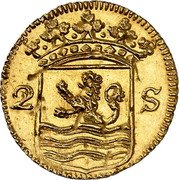 Netherlands 2 Stuivers 1754 KM# 59a Zeelandia Province Standard Coinage coin obverse Netherlands 2 Stuivers 1754 KM# 59a Zeelandia Province Standard Coinage coin obverse