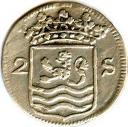 Netherlands 2 Stuivers Zeelandia Province 1759 KM# 59 2 S coin obverse Netherlands 2 Stuivers Zeelandia Province 1759 KM# 59 2 S coin obverse