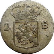 Netherlands 2 Stuivers Double Wapenstuiver 1789 KM# 107 2 S coin obverse Netherlands 2 Stuivers Double Wapenstuiver 1789 KM# 107 2 S coin obverse