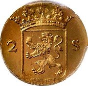 Netherlands 2 Stuivers Utrecht Province 1791 KM# 112a 2 S coin obverse Netherlands 2 Stuivers Utrecht Province 1791 KM# 112a 2 S coin obverse