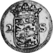Netherlands 2 Stuivers West Friesland Province Standard Coinage 2 S coin obverse Netherlands 2 Stuivers West Friesland Province Standard Coinage 2 S coin obverse