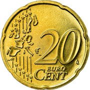 Netherlands 20 Euro Cent Beatrix 1st map 2005 KM# 238 20 EURO CENT LL coin reverse Netherlands 20 Euro Cent Beatrix 1st map 2005 KM# 238 20 EURO CENT LL coin reverse