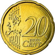 Netherlands 20 Euro Cent Beatrix 2nd map 2010 KM# 269 20 EURO CENT LL coin reverse Netherlands 20 Euro Cent Beatrix 2nd map 2010 KM# 269 20 EURO CENT LL coin reverse