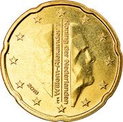 Netherlands 20 Euro Cent Willem-Alexander 2nd map 2018 KM# 348 WILLEM-ALEXANDER KONING DER NEDERLANDEN 2016 coin obverse Netherlands 20 Euro Cent Willem-Alexander 2nd map 2018 KM# 348 WILLEM-ALEXANDER KONING DER NEDERLANDEN 2016 coin obverse