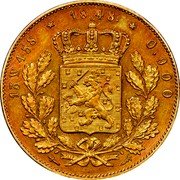 Netherlands 20 Guldens William II 1848 Sword KM# 79 13 W 458 1848 0,900 coin reverse Netherlands 20 Guldens William II 1848 Sword KM# 79 13 W 458 1848 0,900 coin reverse