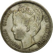 Netherlands 25 Cents Wilhelmina 1898 Halberd KM# 120.1 WILHELMINA KONINGIN DER NEDERLANDEN coin obverse Netherlands 25 Cents Wilhelmina 1898 Halberd KM# 120.1 WILHELMINA KONINGIN DER NEDERLANDEN coin obverse