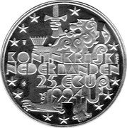 Netherlands 25 Ecu (Champion of Freedom - Roosvelt) X# 83.2 KONINKRIJK DER NEDERLANDEN 1994 25 ECU coin obverse Netherlands 25 Ecu (Champion of Freedom - Roosvelt) X# 83.2 KONINKRIJK DER NEDERLANDEN 1994 25 ECU coin obverse