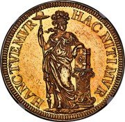 Netherlands 3 Gulden (pattern) KM# Pn14 HAC NITIMVR HANC TVEMVR coin reverse Netherlands 3 Gulden (pattern) KM# Pn14 HAC NITIMVR HANC TVEMVR coin reverse