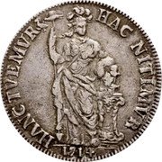 Netherlands 3 Guldens (60 Stuivers) 1714 Crane KM# 95.3 West Friesland Province Standard Coinage coin reverse