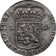 Netherlands 3 Guldens (60 Stuivers) Utrecht Province 1714 KM# 87 3 GL. MO ARG ORD FOED BELG TRAI coin obverse Netherlands 3 Guldens (60 Stuivers) Utrecht Province 1714 KM# 87 3 GL. MO ARG ORD FOED BELG TRAI coin obverse