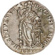 Netherlands 3 Guldens Standing Figure Batavian Republic 1796 KM# 9.2 HAC NITIMVR HANC TVEMVR coin reverse Netherlands 3 Guldens Standing Figure Batavian Republic 1796 KM# 9.2 HAC NITIMVR HANC TVEMVR coin reverse