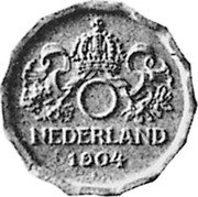 Netherlands 5 Cents Pattern 1904 KM# PnA110 NEDERLAND 1904 coin obverse Netherlands 5 Cents Pattern 1904 KM# PnA110 NEDERLAND 1904 coin obverse