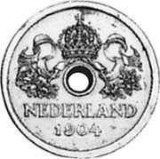 Netherlands 5 Cents Pattern 1904 KM# Pn107 NEDERLAND 1904 coin obverse Netherlands 5 Cents Pattern 1904 KM# Pn107 NEDERLAND 1904 coin obverse