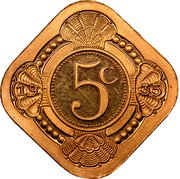 Netherlands 5 Cents Pattern 1935 KM# PnA127 19 35 5C coin reverse Netherlands 5 Cents Pattern 1935 KM# PnA127 19 35 5C coin reverse