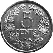 Netherlands 5 Cents Pattern 1906 KM# Pn111 5 CENTS coin reverse