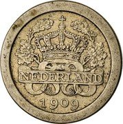 Netherlands 5 Cents Wilhelmina 1909 KM# 137 NEDERLAND 1907 coin obverse
