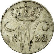 Netherlands 5 Cents Willem I 1822 KM# 52 18 W 27 coin obverse Netherlands 5 Cents Willem I 1822 KM# 52 18 W 27 coin obverse
