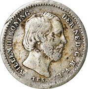 Netherlands 5 Cents William III 1855 Sword KM# 91 WILLEM III KONING DER NED. G.H.V.L. IPS coin obverse Netherlands 5 Cents William III 1855 Sword KM# 91 WILLEM III KONING DER NED. G.H.V.L. IPS coin obverse